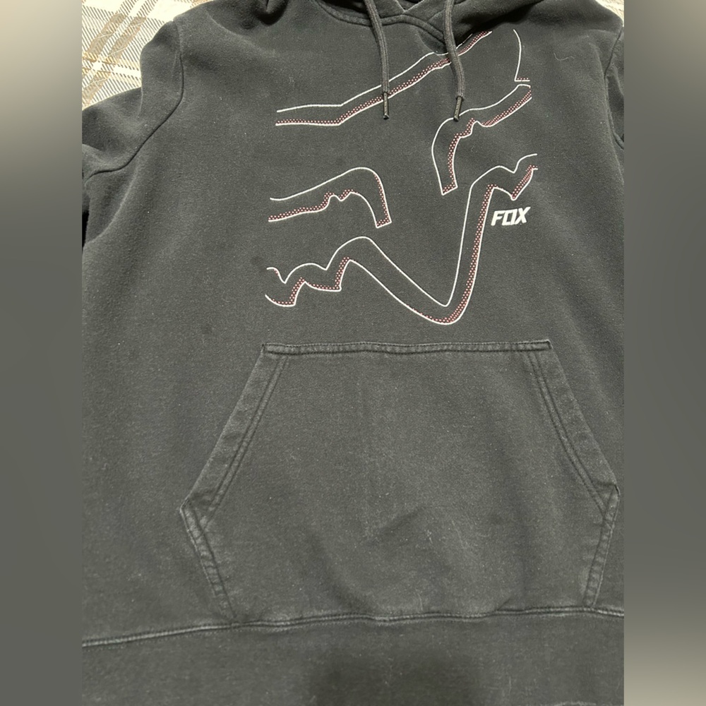 Fox Black Hoodie with Red Accents - Picture 6 of 6